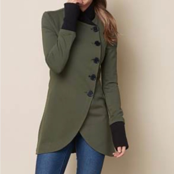 Knit Asymmetrical Button-Front Jacket - Picture 4 of 4